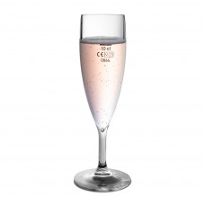 1x Champagnergläser Sektflöten 16cl Eiche Füllmarke 10cl Kunststoff PC Glasklar Ø 6.7 cm · 19.5 cm