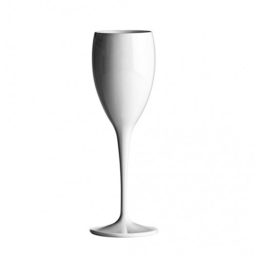 1x Champagnergläser Sektflöten Weiß 17cl Kunststoff Plastik PC Mehrweg Ø 6 cm · 20,7 cm