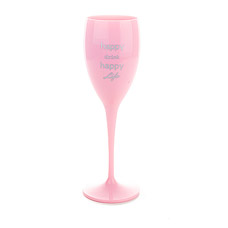 4x Sektgläser Rose Pink 17cl Kunststoff Unzerbrechlich Happy Drink Happy Life