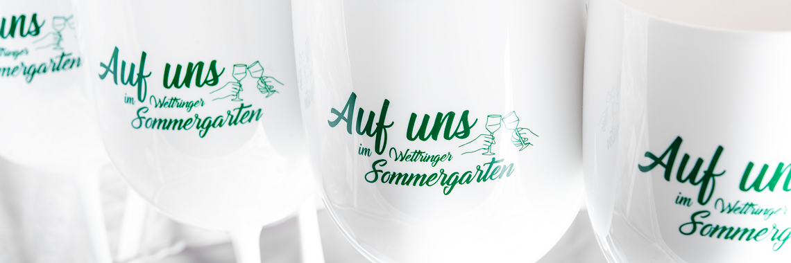 Kunststoff Weingläser met Drück Sommergarten